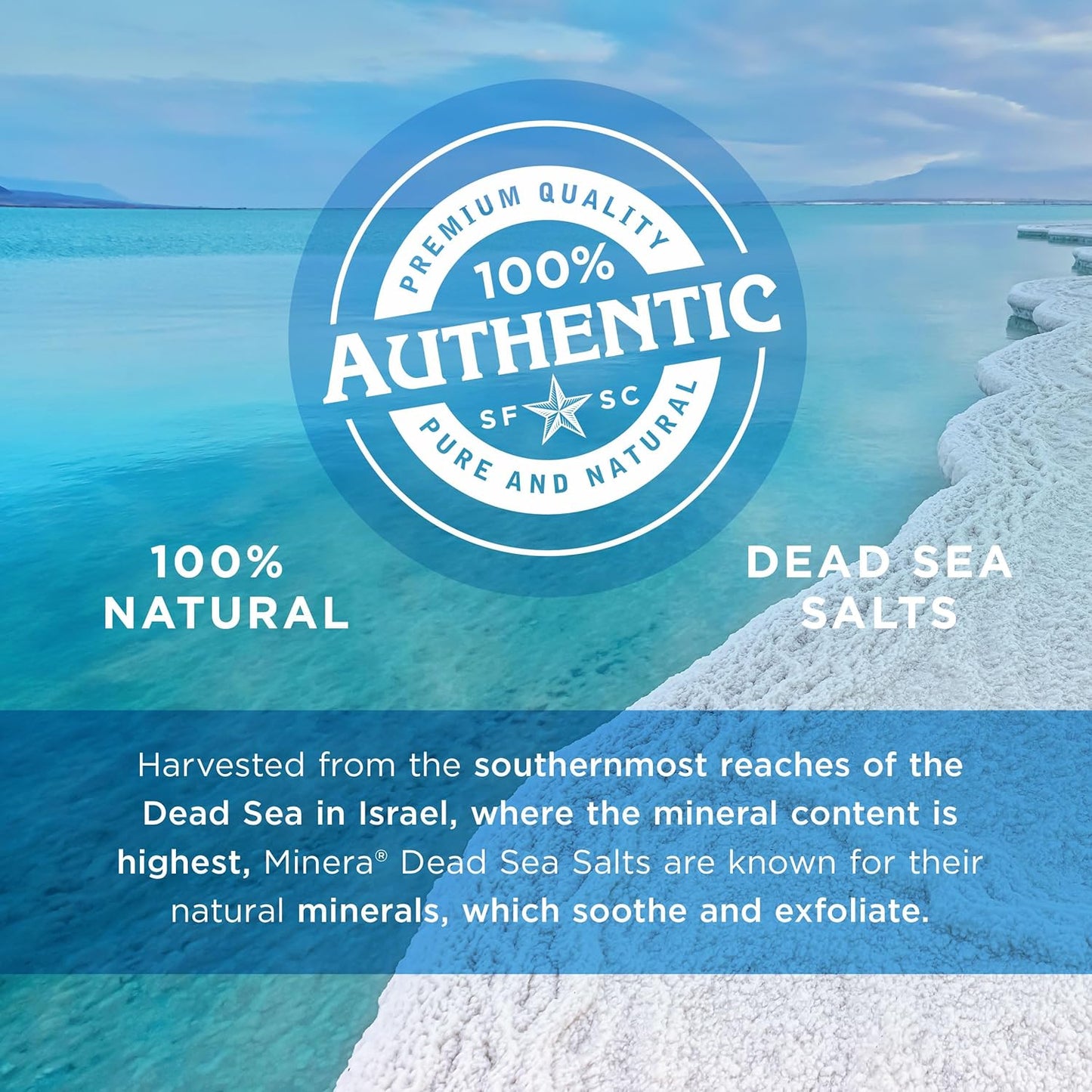 Dead Sea Salt, 100% Pure & Natural, 19 Lbs. Fine Grain (0-1.7 Mm) Bulk Bag, Easily Dissolving Dead Sea Salts for Soaking & Bathing, Skin Nourishing Fine Sea Salt, Unscented