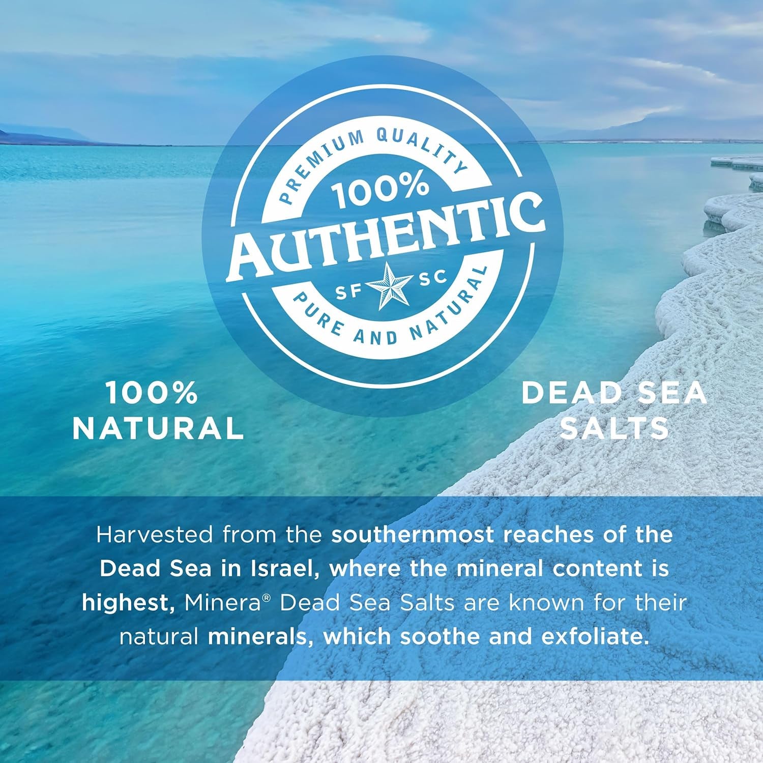 Dead Sea Salt, 100% Pure & Natural, 19 Lbs. Fine Grain (0-1.7 Mm) Bulk Bag, Easily Dissolving Dead Sea Salts for Soaking & Bathing, Skin Nourishing Fine Sea Salt, Unscented
