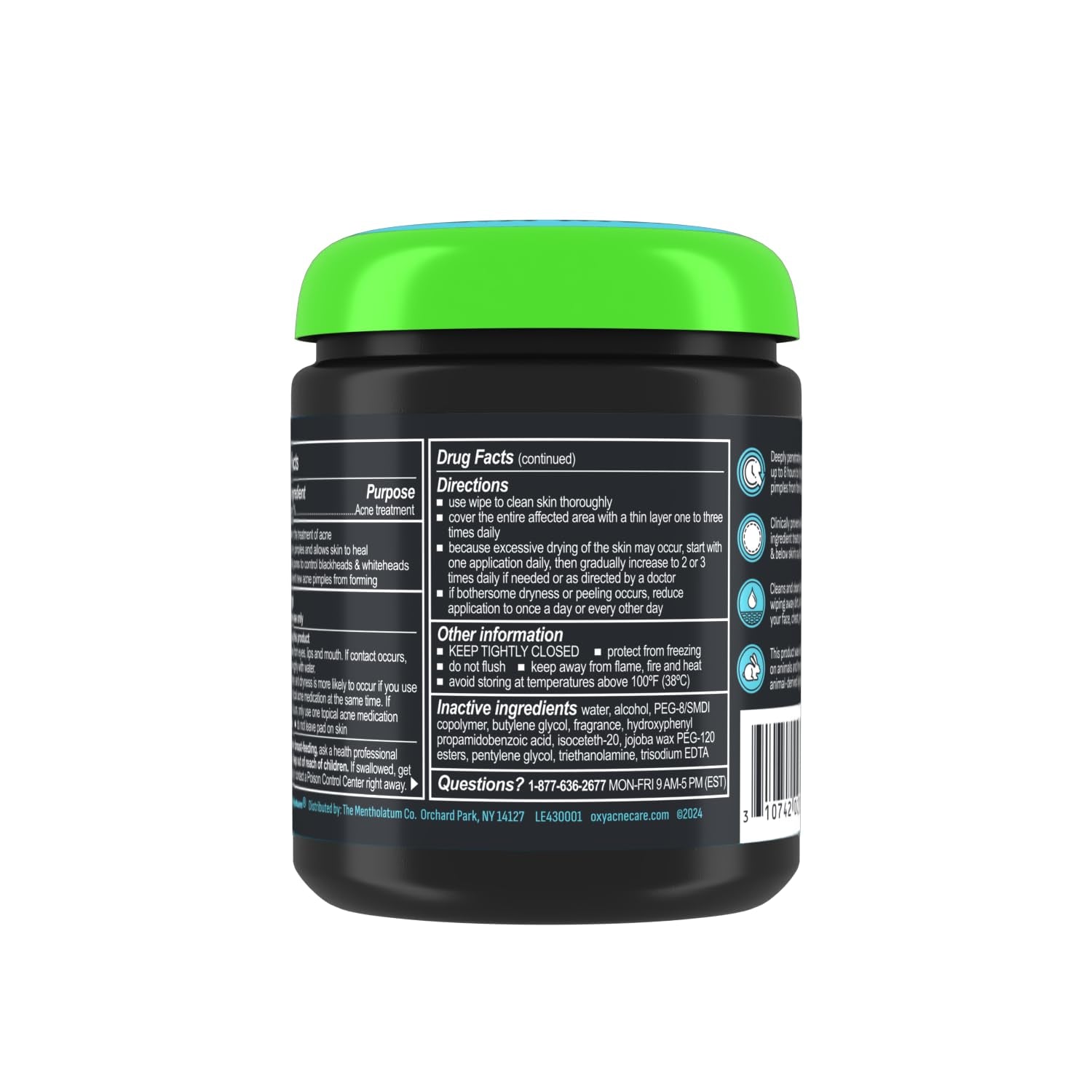 Deep Pore Acne Facial Cleansing Pads, Maximum Strength 2% Salicylic Acid Stubborn Acne Treatment, Fights Breakouts, Exfoliates, Unclogs Pores, Treats Blackheads - 90 Pads (3)